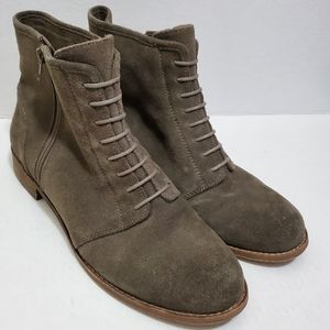Splendid Orella Chukka Lace Up Suede Moto Boots